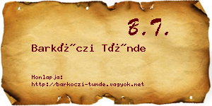 Barkóczi Tünde névjegykártya