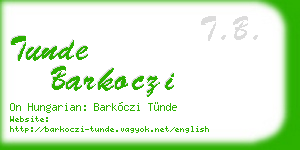 tunde barkoczi business card