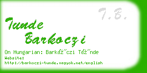 tunde barkoczi business card